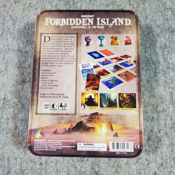 Gamewright Forbidden Island Board Game 2-4 players 30 minutes Age 10+ - Picture 2 of 6
